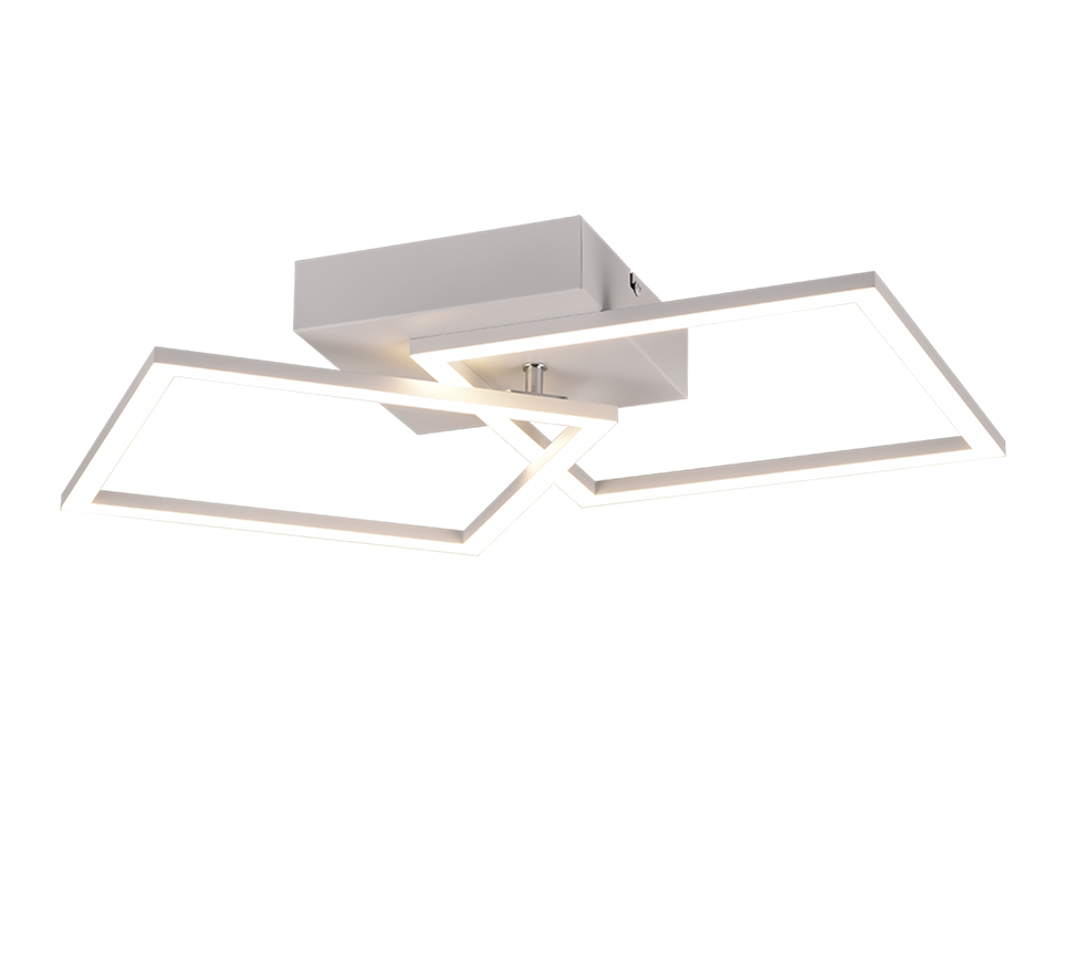 Trail LED ceiling lamp 2-pc matt white — R64492131
