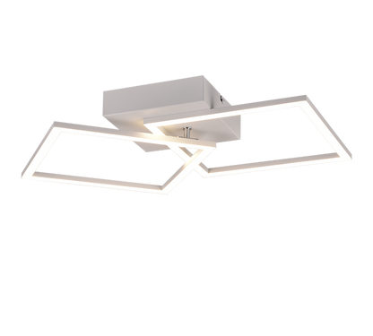 Trail LED ceiling lamp 2-pc matt white — R64492131
