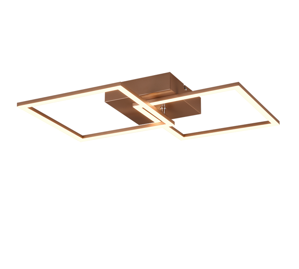 Trail LED ceiling lamp 2-pc coffee brown — R64492165