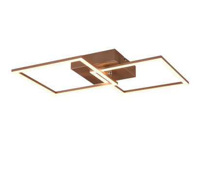 Trail LED ceiling lamp 2-pc coffee brown — R64492165
