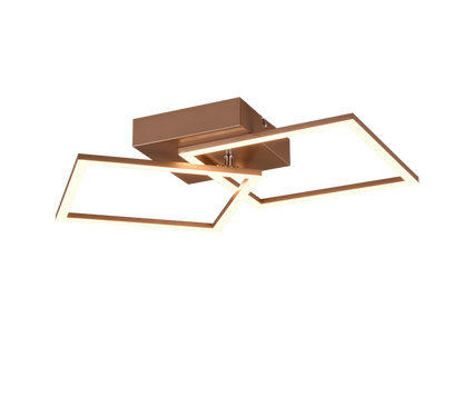 Trail LED ceiling lamp 2-pc coffee brown — R64492165