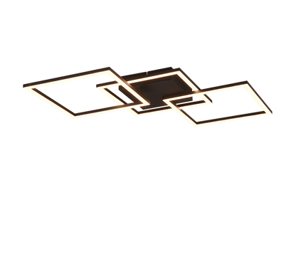 Trail LED ceiling lamp 3-pc matt black — R64493132