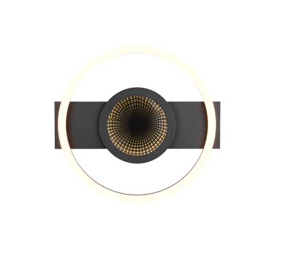 Wheeler LED ceiling lamp round matt black 3000K — R64801132