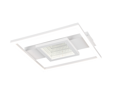 Wheeler LED ceiling lamp square matt white 4000K — R64801931