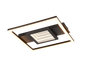 Wheeler LED ceiling lamp square matt black 3000K — R64801932