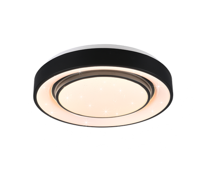 WiZ Mona LED ceiling lamp matt black starlight RGBW — R65041032