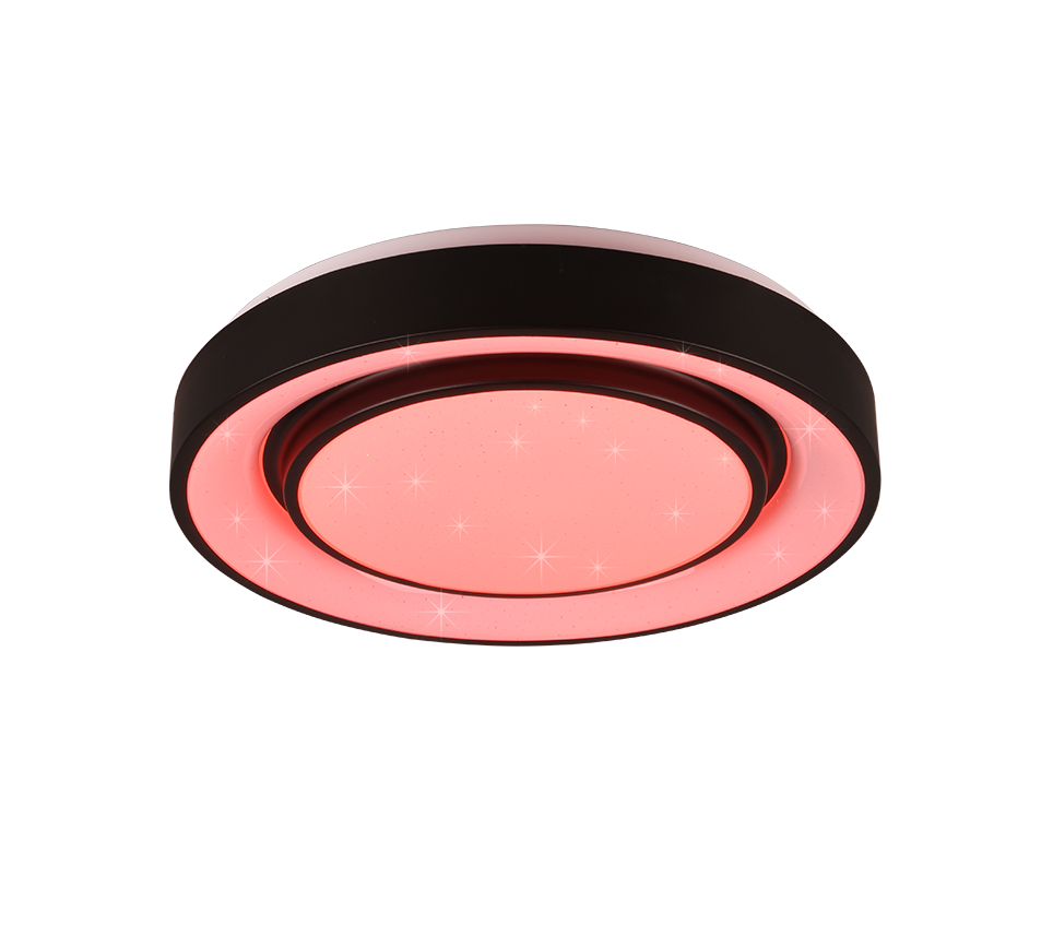 WiZ Mona LED ceiling lamp matt black starlight RGBW — R65041032
