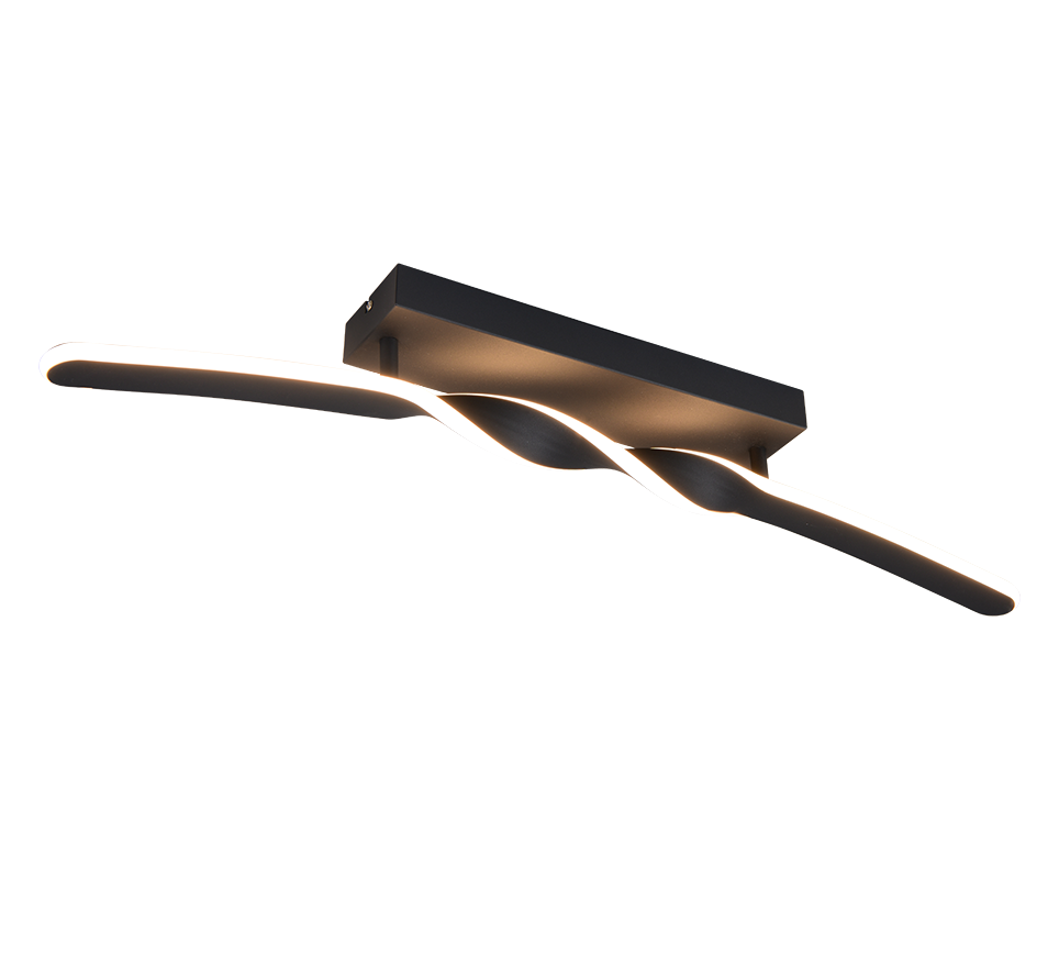 Ginko LED ceiling lamp matt black — R65791132
