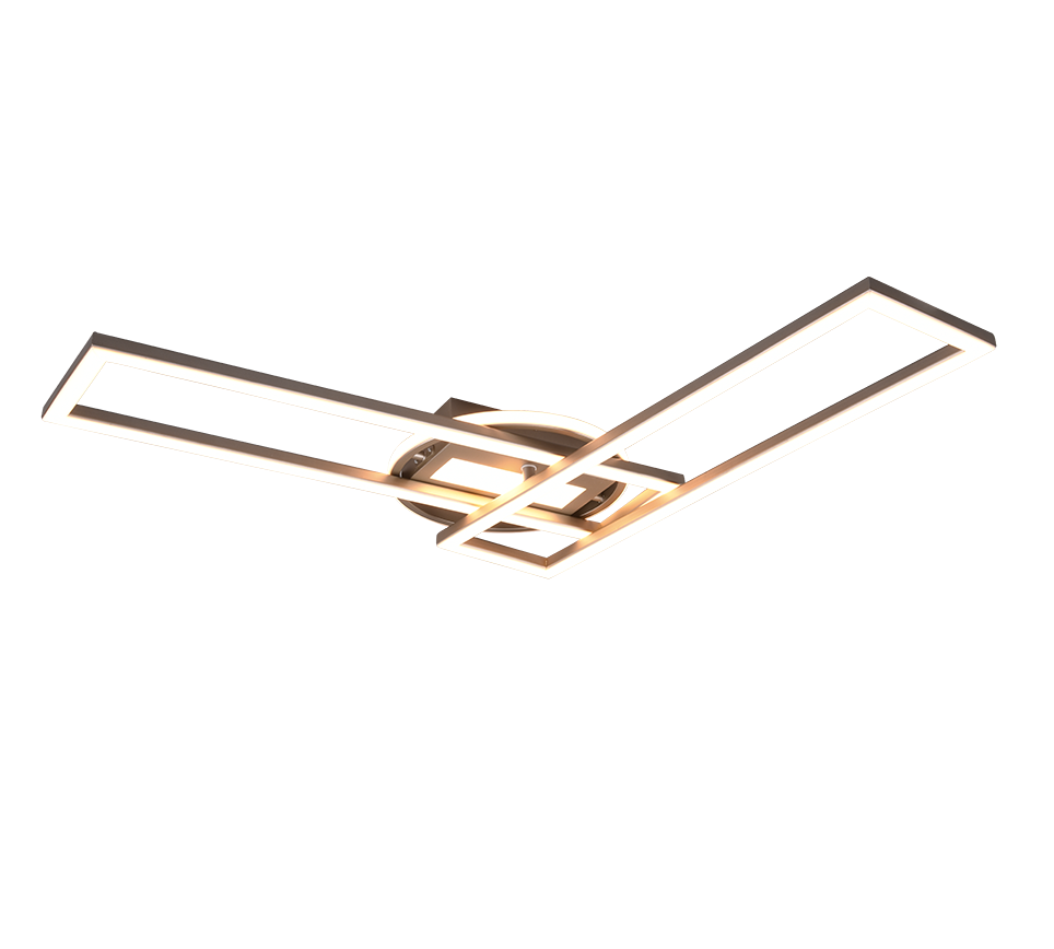 Twister LED ceiling lamp brushed steel — R67183107