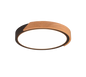 Jano LED ceiling lamp matt black/wood — R67201132