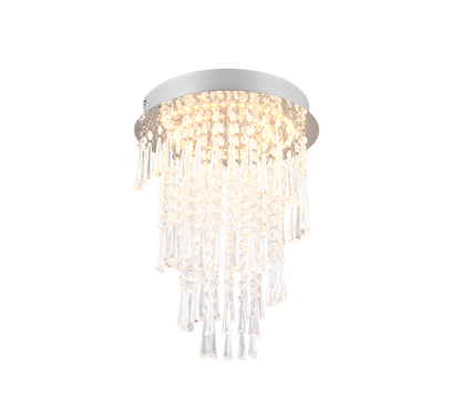 Pomp LED ceiling lamp 30 cm chrome/transparent — R67341106