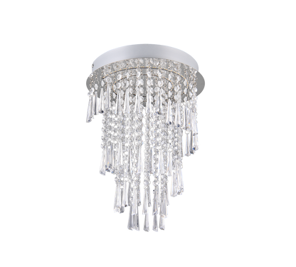 Pomp LED ceiling lamp 30 cm chrome/transparent — R67341106