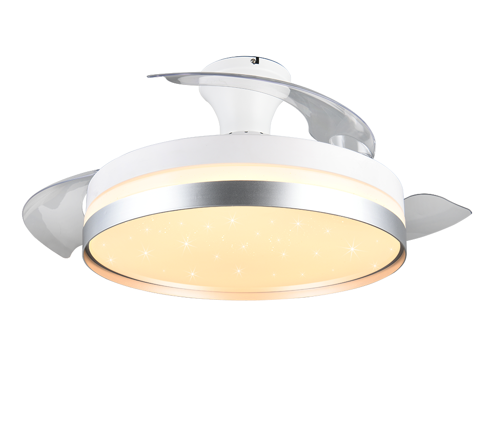 Lindberg LED ceiling fan white/titan starlight — R67382187