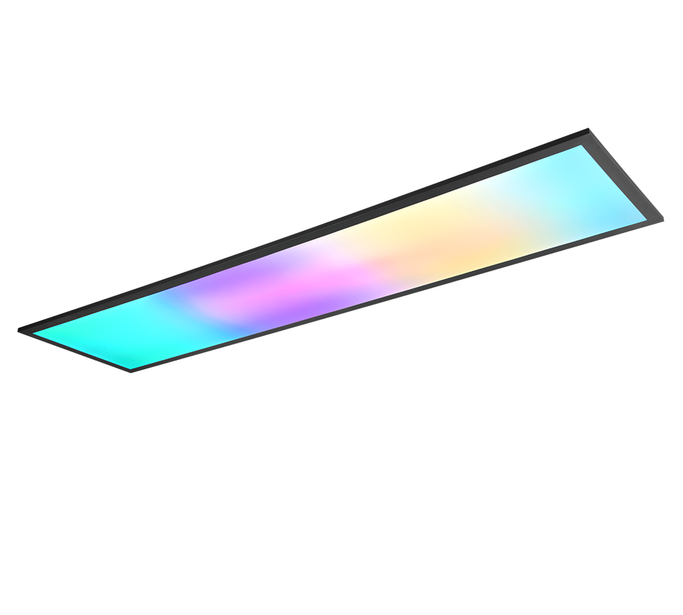 Beta LED ceiling lamp 120 cm matt black RGBW — R67661232