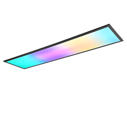 Beta LED ceiling lamp 120 cm matt black RGBW — R67661232
