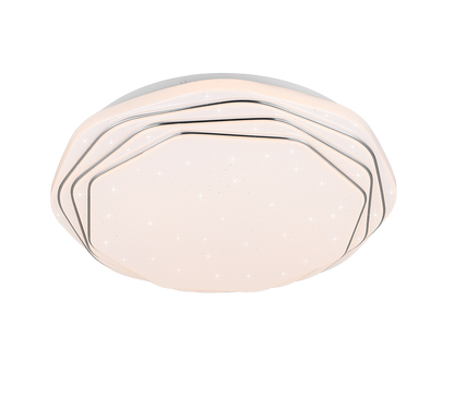 Dizzy LED ceiling lamp white/chrome starlight — R67741100