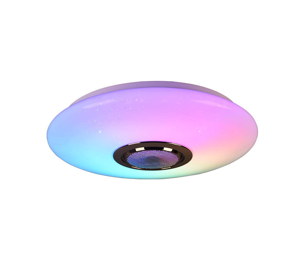 Musica LED ceiling lamp 41 cm with bluetooth speaker white starlight RGBW — R69031101