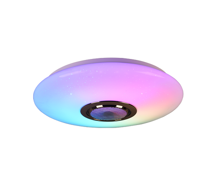 Musica LED ceiling lamp 41 cm with bluetooth speaker white starlight RGBW — R69031101
