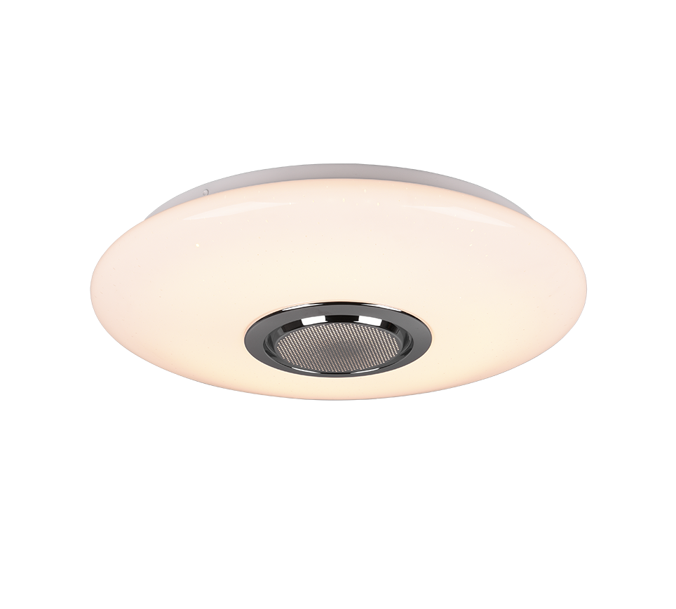 Musica LED ceiling lamp 41 cm with bluetooth speaker white starlight RGBW — R69031101