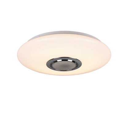 Musica LED ceiling lamp 41 cm with bluetooth speaker white starlight RGBW — R69031101