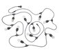 Chain LED light chain 6m black — R74771132