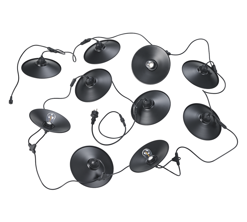 Chain light chain 6m 10xE27 matt black — R74771932