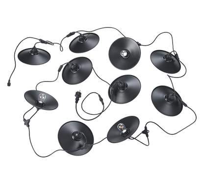 Chain light chain 6m 10xE27 matt black — R74771932