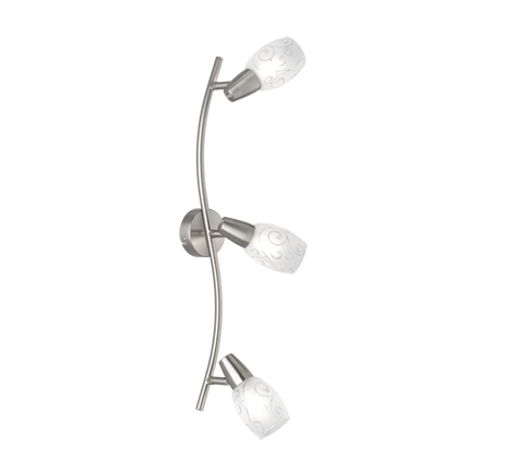 Colmar spotlight 3-pc E14 brushed steel — R80023007