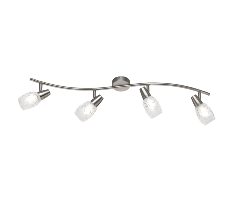 Colmar spotlight 4-pc E14 brushed steel — R80024007