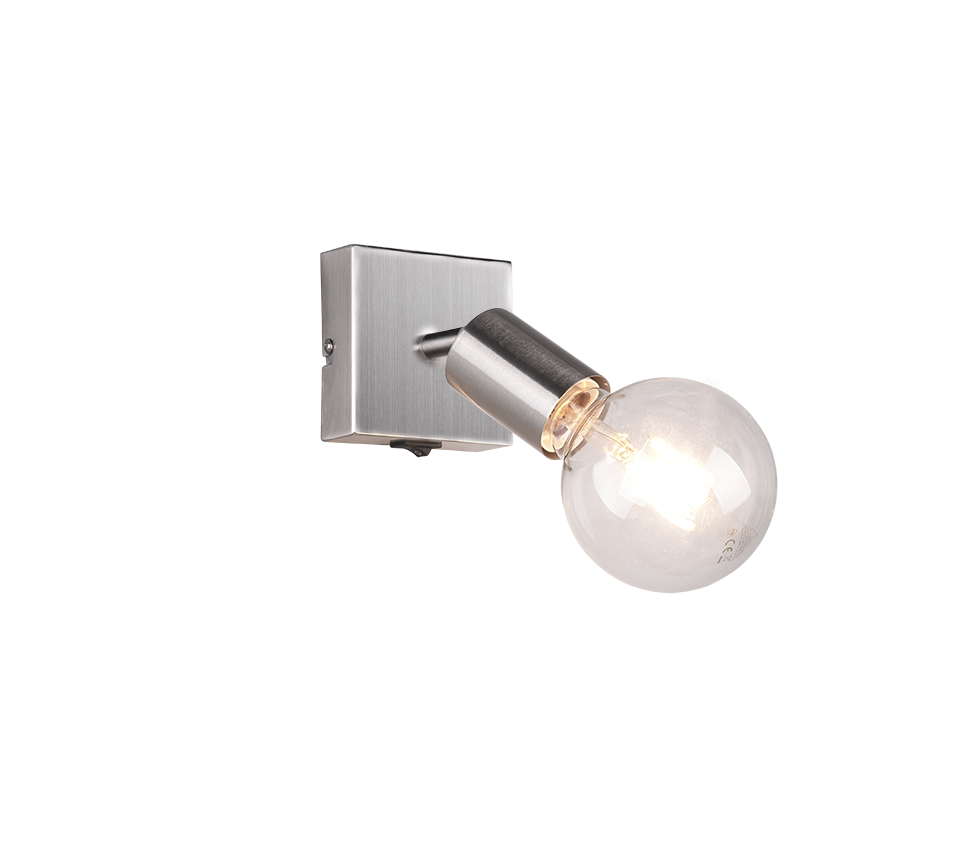 Vannes spotlight 1-pc E27 brushed steel — R80181707