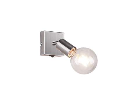 Vannes spotlight 1-pc E27 brushed steel — R80181707