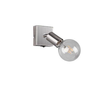 Vannes spotlight 1-pc E27 brushed steel — R80181707