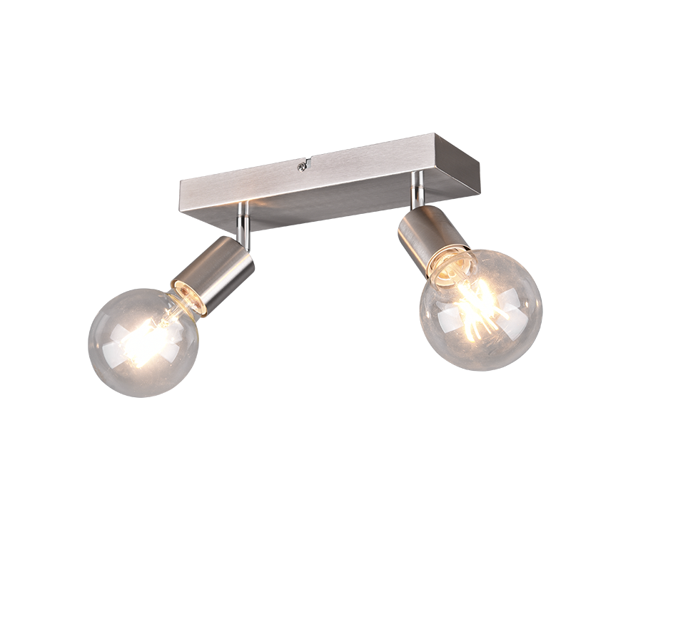 Vannes spotlight 2-pc E27 brushed steel — R80182007