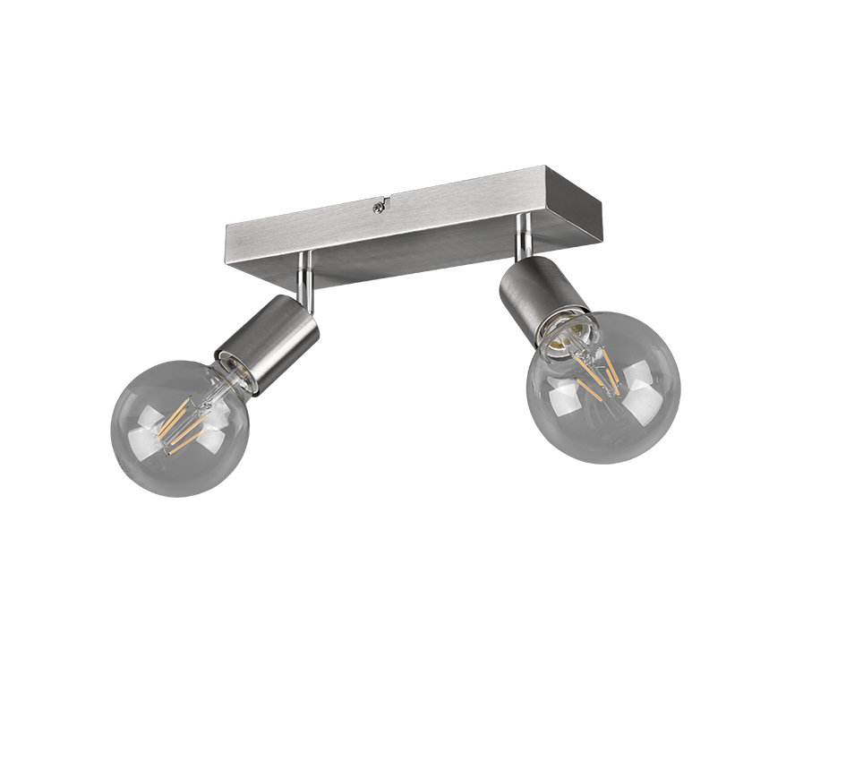Vannes spotlight 2-pc E27 brushed steel — R80182007