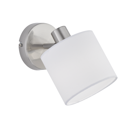 Tommy spotlight 1-pc E14 brushed steel/white — R80331001