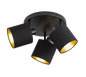 Tommy spotlight 3-pc E14 matt black/gold — R80333979