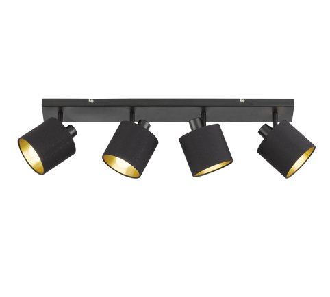 Tommy spotlight 4-pc E14 matt black/gold — R80334079