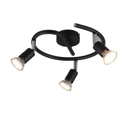 Paris spotlight 3-pc GU10 matt black — R80913932