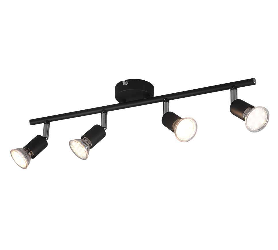 Paris spotlight 4-pc GU10 matt black — R80914032