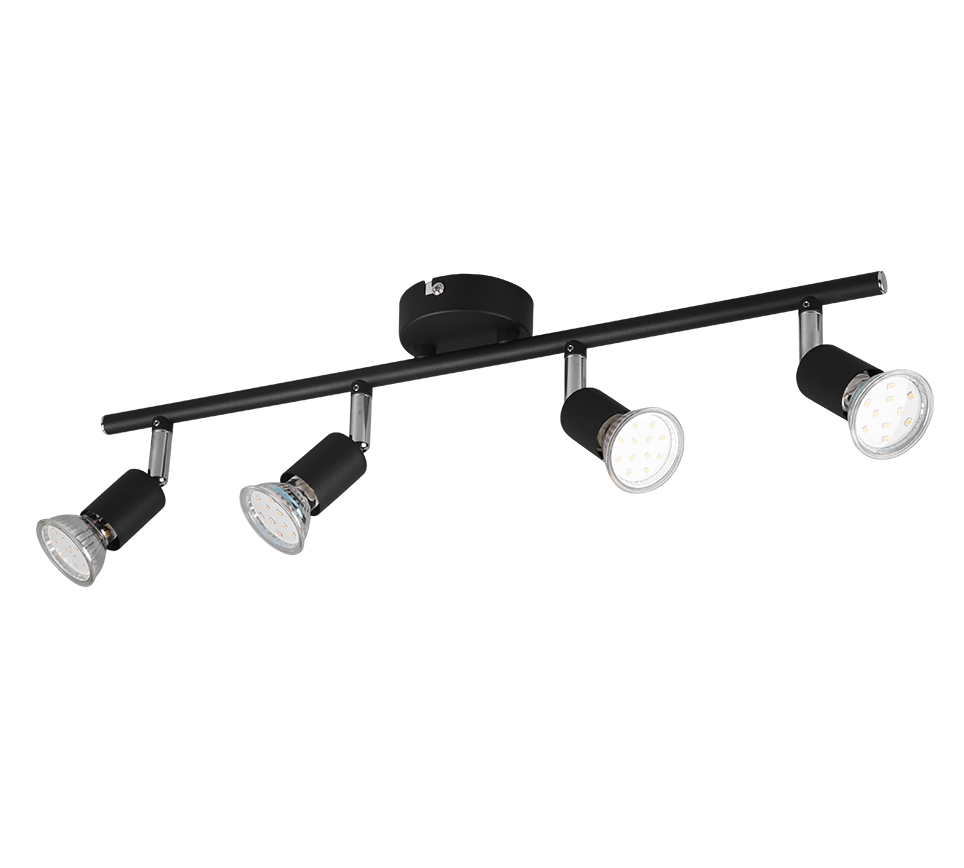 Paris spotlight 4-pc GU10 matt black — R80914032