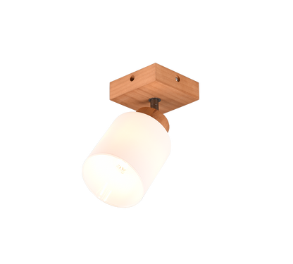 Assam spotlight 1-pc E14 wood/white — R81111030