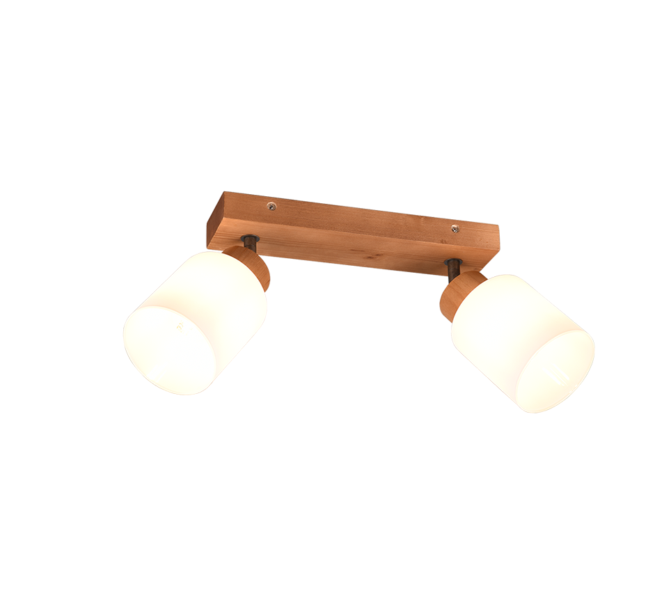 Assam spotlight 2-pc E14 wood/white — R81112030