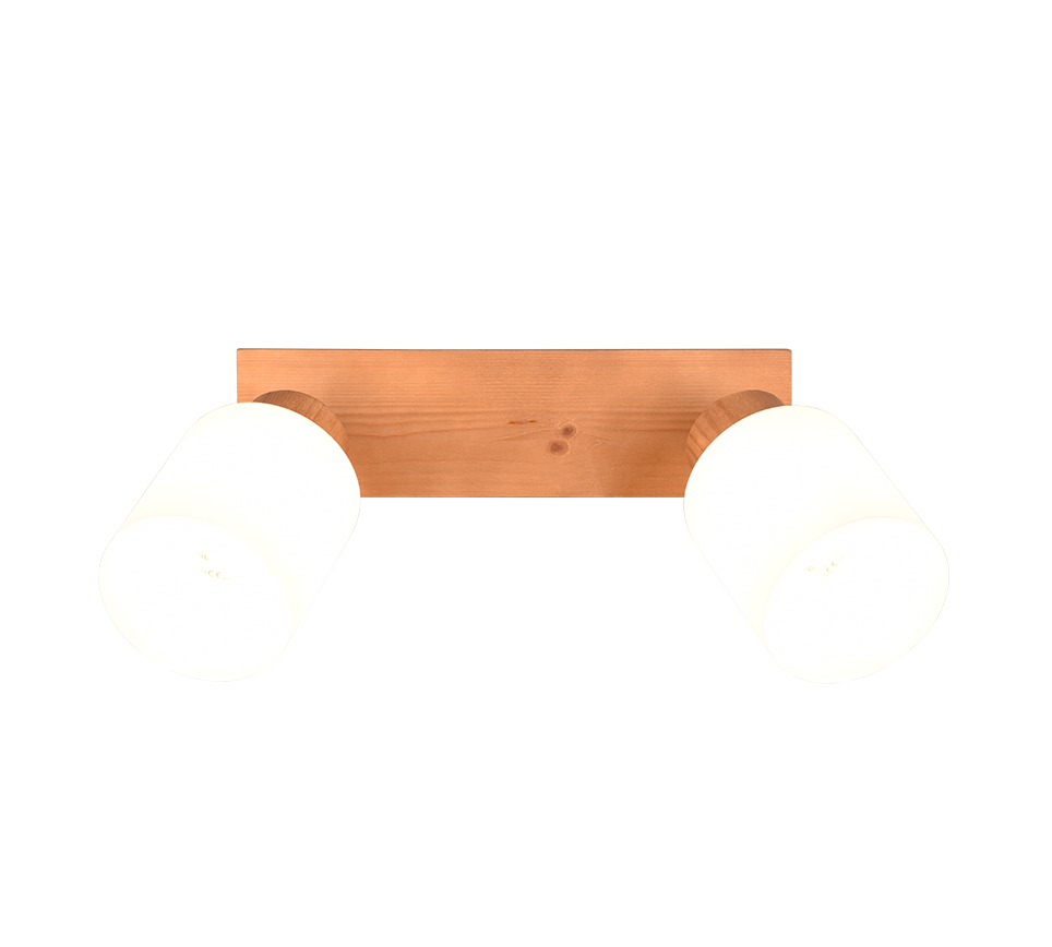 Assam spotlight 2-pc E14 wood/white — R81112030