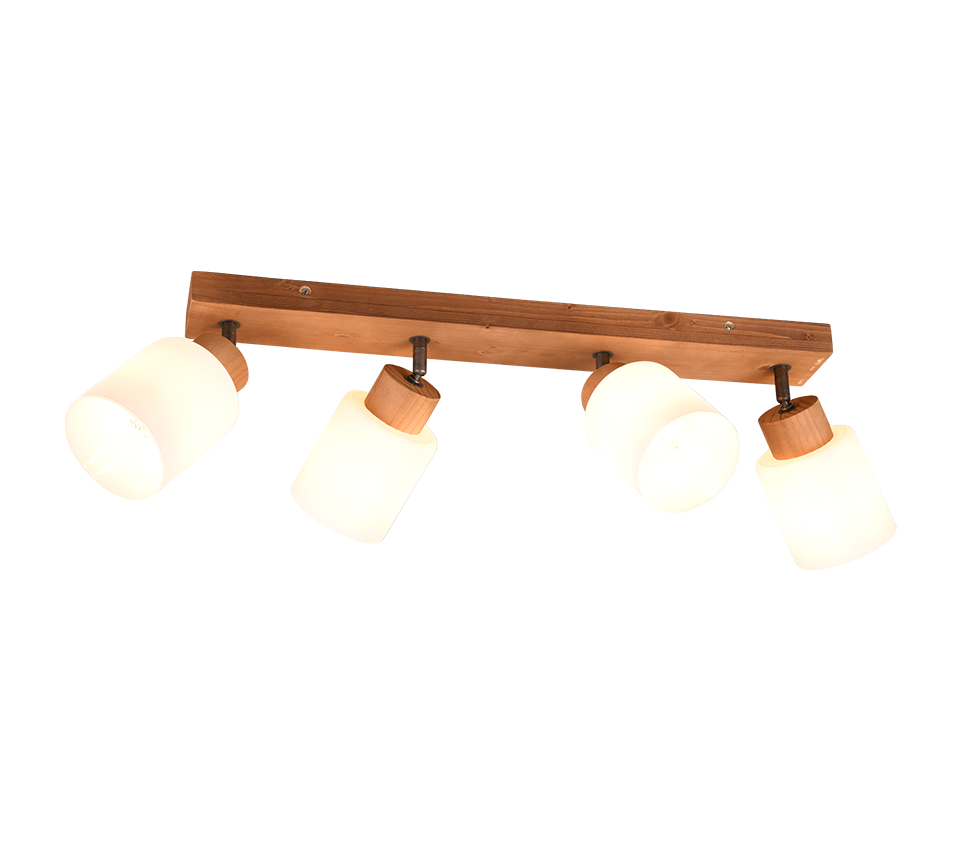Assam spotlight 4-pc E14 wood/white — R81114030