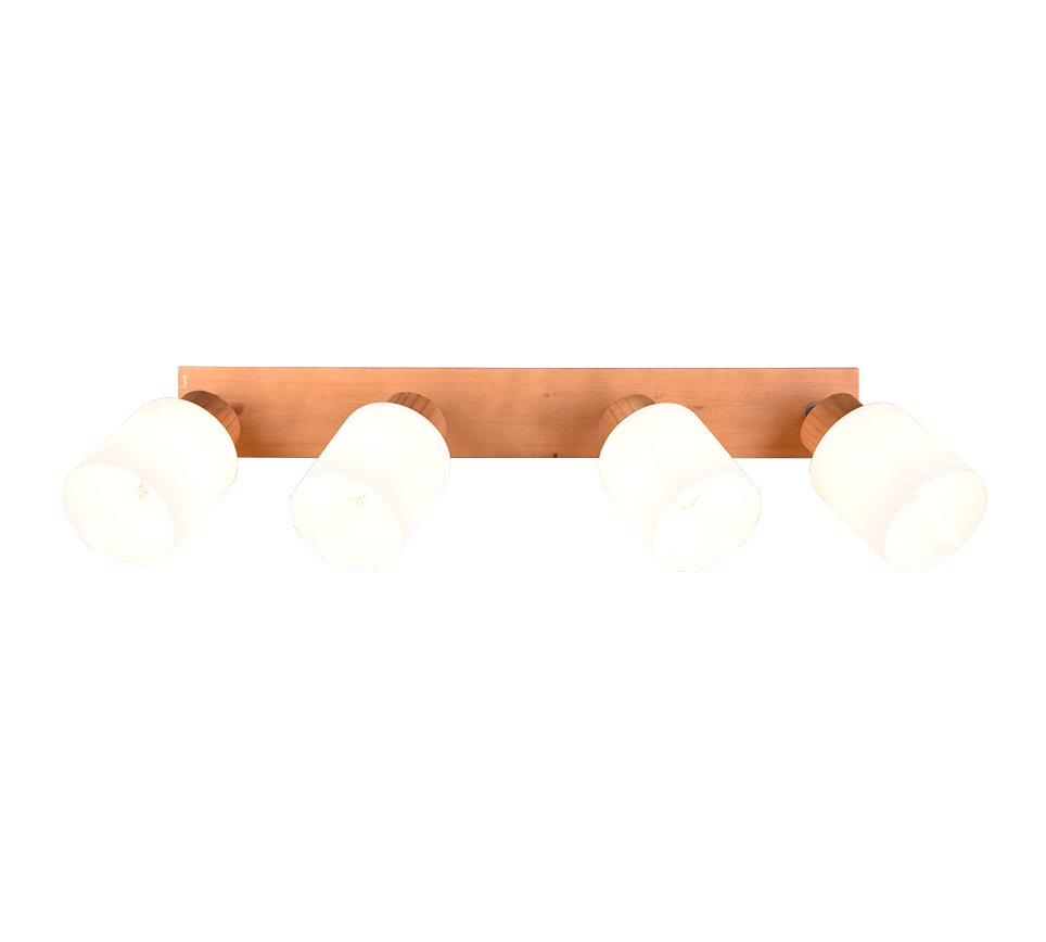Assam spotlight 4-pc E14 wood/white — R81114030