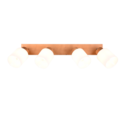 Assam spotlight 4-pc E14 wood/white — R81114030