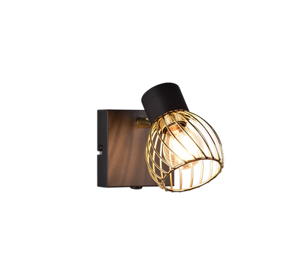 Ardon spotlight 1-pc E14 matt black/polished brass — R81381080