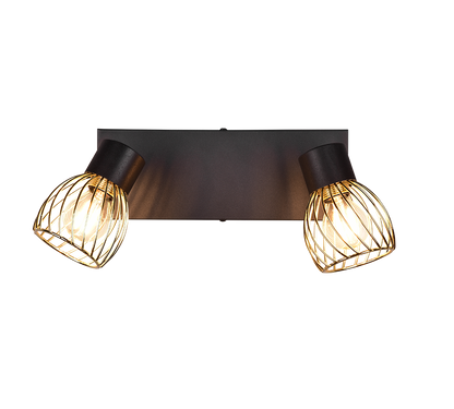 Ardon spotlight 2-pc E14 matt black/polished brass — R81382080