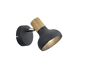 Latika spotlight 1-pc E14 matt black/wood — R81521032
