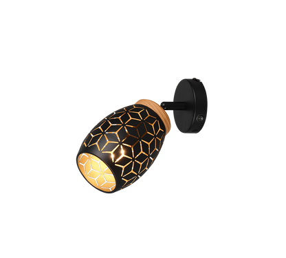 Bidar spotlight 1-pc E14 matt black/gold — R81571780